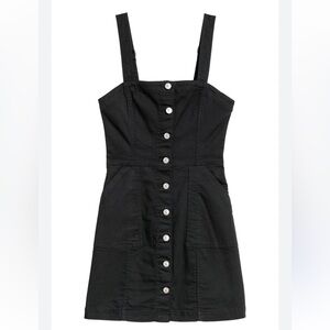 H&M denim button front mini dress sz S/4